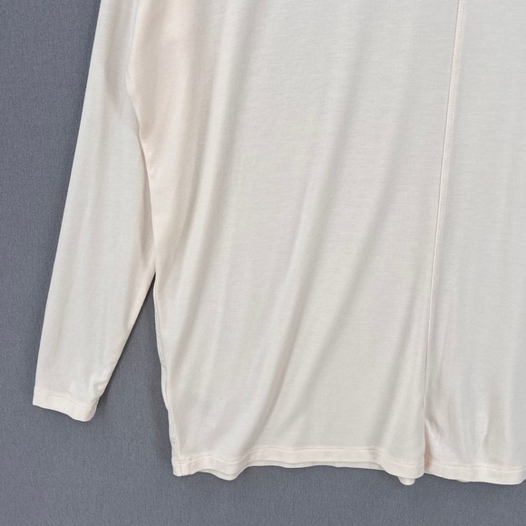 ARITZIA BABATON Long Sleeve Mock Neck Top Womens XXS Cream Foundation Oversized - Picture 7 of 13